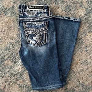 NWOT Rock Revival Haley Bootcut Dark Wash Jeans Size 28